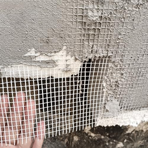 Vetroresina Riparazione Di Pareti Rete in fibra di vetro resistente, rotolo di materiale opaco in fibra di vetro non adesivo per calcestruzzo/toppa di cucitura/crepa nel muro/isolamento, nastro per(Ho