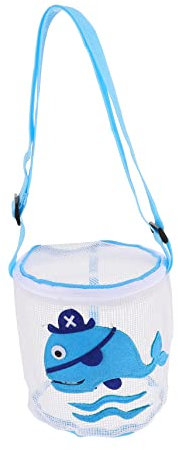 UPKOCH Borsa Da Spiaggia Per Ragazzo Ragazza Rete Con Cerniera e Tracolla Regolabile Per Collezionare Conchiglie e Giocattoli Da Ampia Capacità e Design Pratico Per Uscite Estive