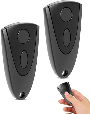 433,92MHz Handsender Garagentor für Novoferm Novotron 502 MAX43-2, 504/512/514/522/524, mit Batterie, 2 Kanäle, Quick Copy Code, Garagentoröffner Fernbedienung Remote Control (2PCS)