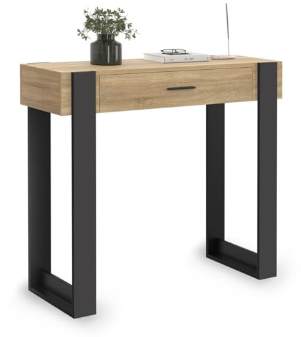 IDMarket - Console 1 tiroir Phoenix Bois et Noir