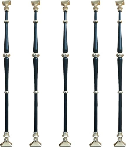 Pasamanos ajustables con soportes, balaustres de aluminio duraderos para escaleras seguras en interiores y exteriores