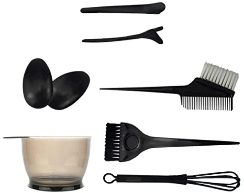 HONITANO 8pièces Lot De Pinceaux à Cheveux Pour Coloration Et Teinture Outils De Coiffure Sans Danger Pour Peau