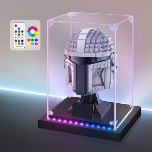 Acryl Vitrine / Schaukasten / Acrylbox für Modellautos, Figuren | mit LED Beleuchtung, Selbstmontage (20x20x25 cm)