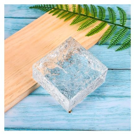 ZBORAVPIX High Transparency Clear Rectangular Glass Block, Glass Block Glass Brick Multiple Sizes Pack of 2 for Office Home Partitions(3.9x3.9x1.9in)