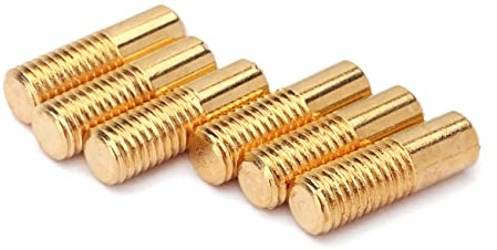Gitarren Humbucker Schrauben Vergoldet 6 Stück für Gitarre Eisen | Klassische Ausführung, Rostbeständig und Leicht zu Montieren, 1,75x0,5x0,5cm, Zubehör