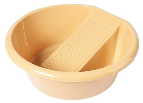 Colcolo Lavatoio con asse da bucato integrata, vasca per biancheria magliette, Giallo