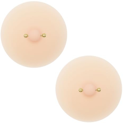 Qcbuegof Pasties de pour femme avec bijoux de piercing, soutien-gorge collant, réutilisable, Halloween, Noël, autocollants de poitrine, pétales, feuilles de tétons collantes pour tenues sans