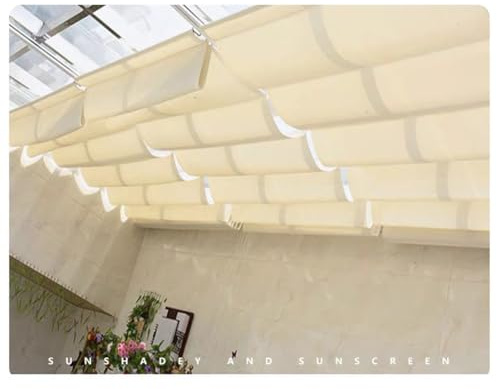 Versenkbares wasserdichtes Sonnensegel, Pergola, für den Außenbereich, Terrasse, Markise, Abdeckung mit Schiebe-Sets für Terrasse, Terrasse, Terrasse, Garten, perfekt als Sonnenschutz und