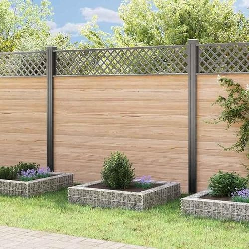 Aiuola rialzata in acciaio zincato, 100 x 100 x 20 cm, resistente aiuola da giardino per verdure, erbe e fiori, ideale per la cura del giardino e progetti fai da te