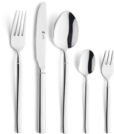 Paul Wirths BALI Besteck Set 6 Personen | pur und ausdrucksstark | stilvolle Designlinie | hochwertiges Essbesteck aus poliertem 18/10 Edelstahl | spülmaschinenfest | Besteckset 30-teilig