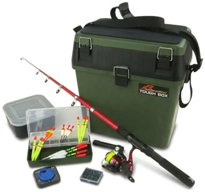Roddarch Complete Junior Beginners Fishing Kit & Tackle Seat Box Set
