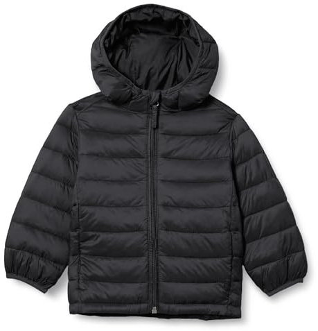 Amazon Essentials Niños Chaqueta Acolchada con Capucha, Plegable, Ligera y Resistente a la Lluvia
