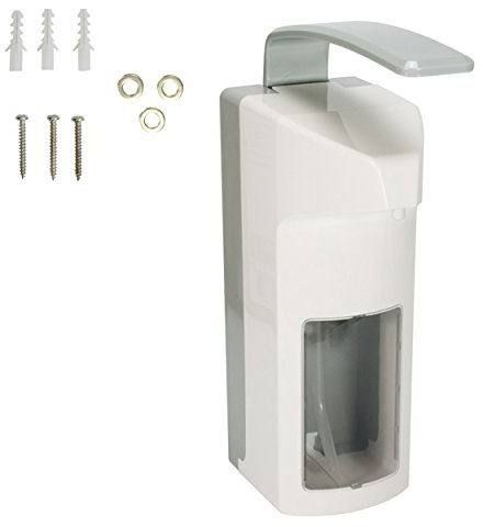 Work-Inn Desinfektionsmittelspender Sterilliumspender 500 ml | Wand-Spender inkl. Befestigungsmaterial | Desinfektionsspender Kunststoff | Dosier-Pumpe für Desinfektionsmittel/Seife