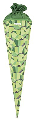 ergobag Schultüte - 70cm 6-eckig für Jungen und Mädchen zur Einschulung - Bäranusaurus Rex - Grün