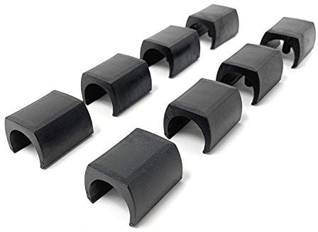 Design61 Klemmschalengleiter 8er Set Stuhlgleiter Bodenschongleiter Ø 14 mm Silencer Möbelgleiter