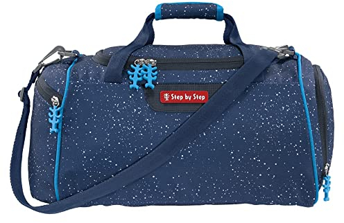 Step by Step Sporttasche „Sky Rocket Rico“, blau, mit Nasswäschefach, Abnehmbarer Tragegurt, Verstellbarer Schultergurt, für Jungen 1. Klasse, 13L