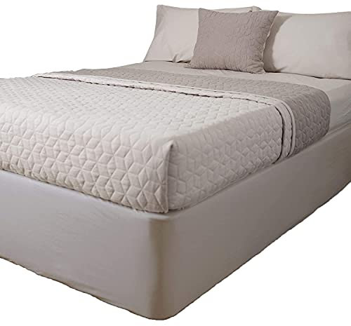 Belledorm 100% Jersey Cotton Divan Bed Base Wrap, Linen, Super King