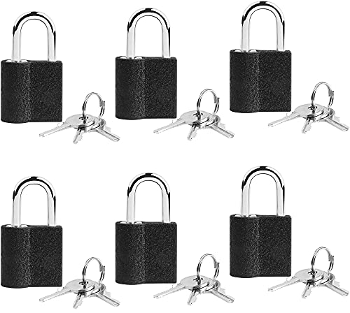 Lamondre Candado con 3 Llaves, Candados misma llave, Pequeño Candados para bolsas de viaje, gabinetes, taquillas, Equipaje y Maletas de Viaje - 25 mm