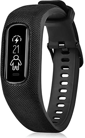 C2D JOY Armband aus TPU, kompatibel mit Garmin Vivosmart 4, Aktivitäts- und Fitness-Tracker (schwarz), Größe L