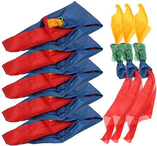 Toyvian 8stücke Clown-Accessoires Bunter Schal Praktischer Schal Tragbarer Zauberschal Zaubertrick Zauberrequisite Trickrequisite Gimmick-Requisite Party-Requisite Bühnenschal