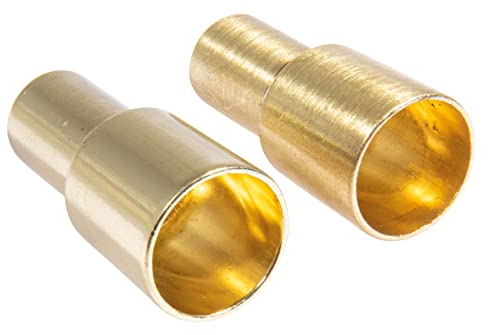 Rayher Set of 2 Bottle Candle Holders for Taper Candles, Metal Candle Stick Holders for Glass Bottles or Single Stem Vases, gold-coloured, 1.8x5cm, 46694616