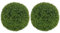 HOMCOM Lot de 2 Boules de buis artificielles de 40 cm, Protection UV, décoration pour la Maison, Le Jardin, la fête de Mariage, la décoration de la Maison, Vert foncé