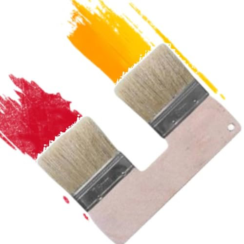 Pennello doppio a forma di U, pennello doppio colore, 7,6 cm, pennello doppio per pittura, pennelli per pittura acrilica, pittura texture (1 pezzo)