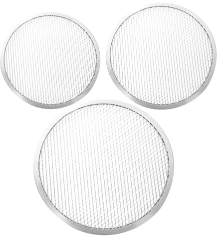 RORPOIR Set Di Teglie Per Pizza in Alluminio Da 10 Con Retine Rotonde Per Pizza Fori Teglie Per Uso in Forno