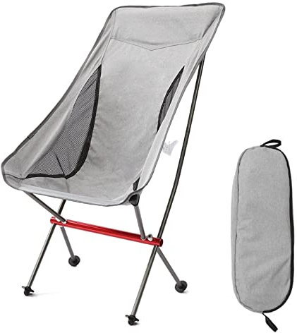 HXZJUIKL Angelstuhl Ultraleichter Outdoor-Klappstuhl aus Aluminiumlegierung Tragbarer Camping-Angel-Picknick-Grill-Strandstuhl Moon Chairs