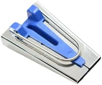 fach Locher Nähenzubehör -Werkzeuge Crimping Bindungsgerät für Quiltvorspannungsbindemittel Maker Elektrische Klee Kantekantenstoffband Bindegeräte(25mm Blue)