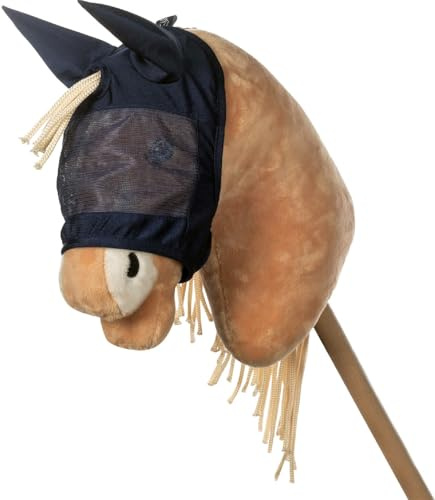 HKM- Hobby Horsing Maschera Anti-Mosche, Colore Blu Navy, Horse, 15268