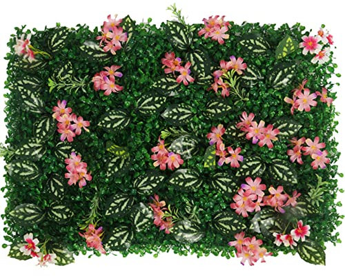 Generisch Künstliche Buchsbaum-Paneele, 24 Stück, Sichtschutzzaun-Hecke, Formschnitt-Grünpaneele, grüne Buchsbaum-Wandmatte, Kunstbuchsbaum-Hecken-Wandpaneele, Gartendekoration für den Hinterhof