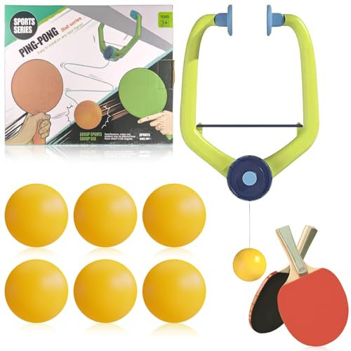 SZSMW 6 Tischtennis Set - Ping Pong - Verstellbarer HäNgendes Tischtennis AnfäNger, Kinder und Jugendliche, Perfekt FüR Eltern-Kind-Interaktion