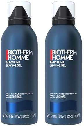 Biotherm Homme Basic Line Shaving Gel, beruhigendes Rasiergel für Männer, selbstschäumendes Gel mit pflegender Formel, alle Hauttypen, für eine sanfte und gründliche Rasur, 150 ml
