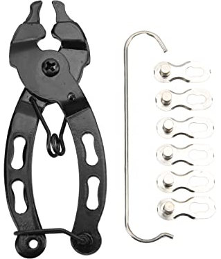 Glomora 5 in 1 Mini Chain Link Tool, Gear Shifter Chain Link Removal Kit Bicycle Chain Quick Link Repair Tool Accessories (10 Speed Silver)