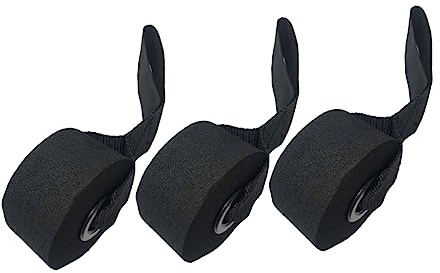 HEMOTON Ancrage de Porte Robuste en PVC, Lot de 3 Pièces Noir | Ancrage de Sangle de Résistance, Ancre de Sangle D'entraînement, Forte Tenue sous Pression