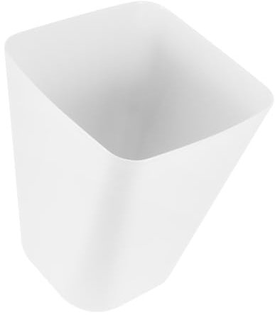 TOGEVAL Papelera Cuadrada Grande De Plástico Blanco, Cubo De Basura Abertura Amplia, Resistente y Práctica Para Oficina, Baño, Hogar y Organización Doméstica