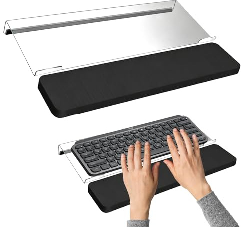 Supporto Tastiera Pc,Poggiapolsi per Tastiera e Mouse Adatto per Computer e Laptop, Antiscivolo e Utile per Prevenire la Tendinite