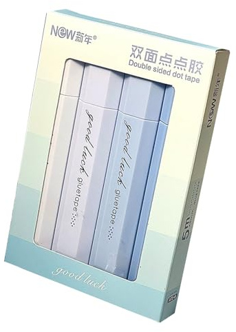 Set di Penne Regolabili con Nastro Doppiamente Fuso, 4 Pezzi di Rotoli di Nastro Adesivo e Penne per Colla per Scrapbooking, Diari, Carte Foto e Artigianato