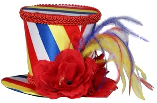 Thetru B. V. Hut Mini-Zylinder Mainzer Fastnacht rot-weiß-blau-gelb