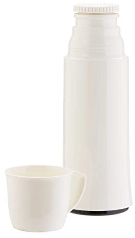 Helios Elegance Thermoskanne Weiß 0,5L – 6h Heiß - Hält Getränke heiß & kalt - Robustes Design Ideal für unterwegs