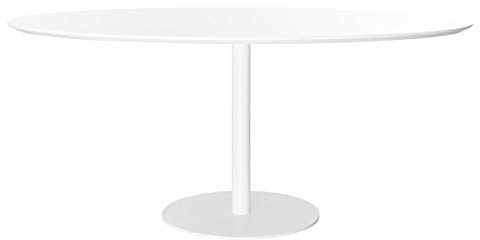 Miliboo Table à Manger Design Blanche Ovale L170 cm Halia