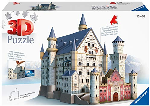 Ravensburger 3D Puzzle 12573 - Schloss Neuschwanstein - 216 Teile - Für alle Märchenschloss Fans ab 10 Jahren
