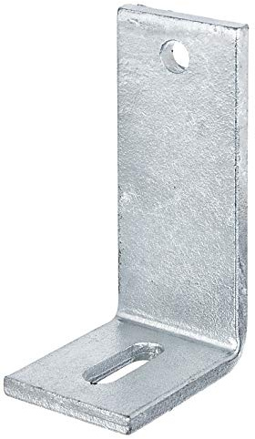 Alberts 335656 Verstellwinkel | mit Langloch, für Betonbefestigung | feuerverzinkt | 80 x 150 x 60 mm