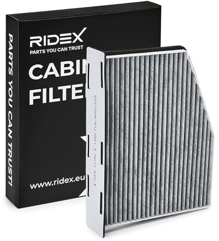 RIDEX 424I0216 Innenraumfilter Pollenfilter Aktivkohlefilter Höhe: 57 Breite: 213 Länge: 286 Kompatibel mit VW Golf 6 5K1 Golf 5 Schrägheck 1K1 TOURAN 1T1, 1T2 TIGUAN 5N Passat Variant 3C5