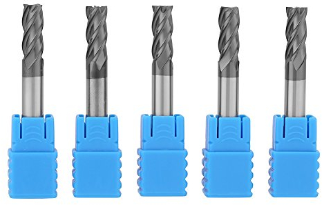 5 stücke Hartmetall 4 Flöte Schaftfräser CNC Fräser CNC Rotary Grate Set 6mm Durchmesser x 50mm Länge