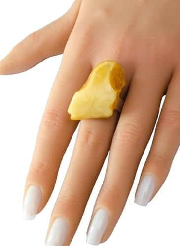 Ring Bernstein GELB sterling sterling Silber 925 NEU R71