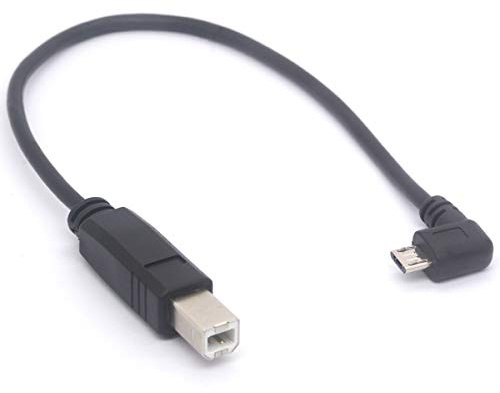 Tomost Angled Micro USB OTG to Standard USB B Type Printer | for Scanner HD Extension Hard Disk (25cm)