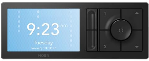 Moen TS3302BL U by Moen Shower Smart Home Connected Bathroom Controller, 2-Outlet Digital Wall Mounted, Matte Black