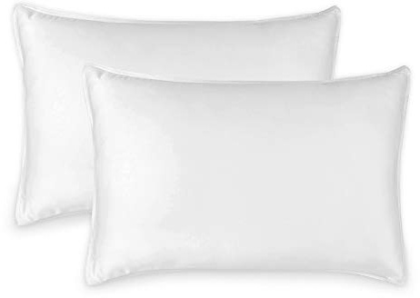 Queen Pillowcases by Pure Bamboo, Genuine 100% Organic Viscose Derived from Bamboo, Luxuriously Soft & Cooling, Double Stitching, Envelope Closure (2 Queen Pillowcases, White)
